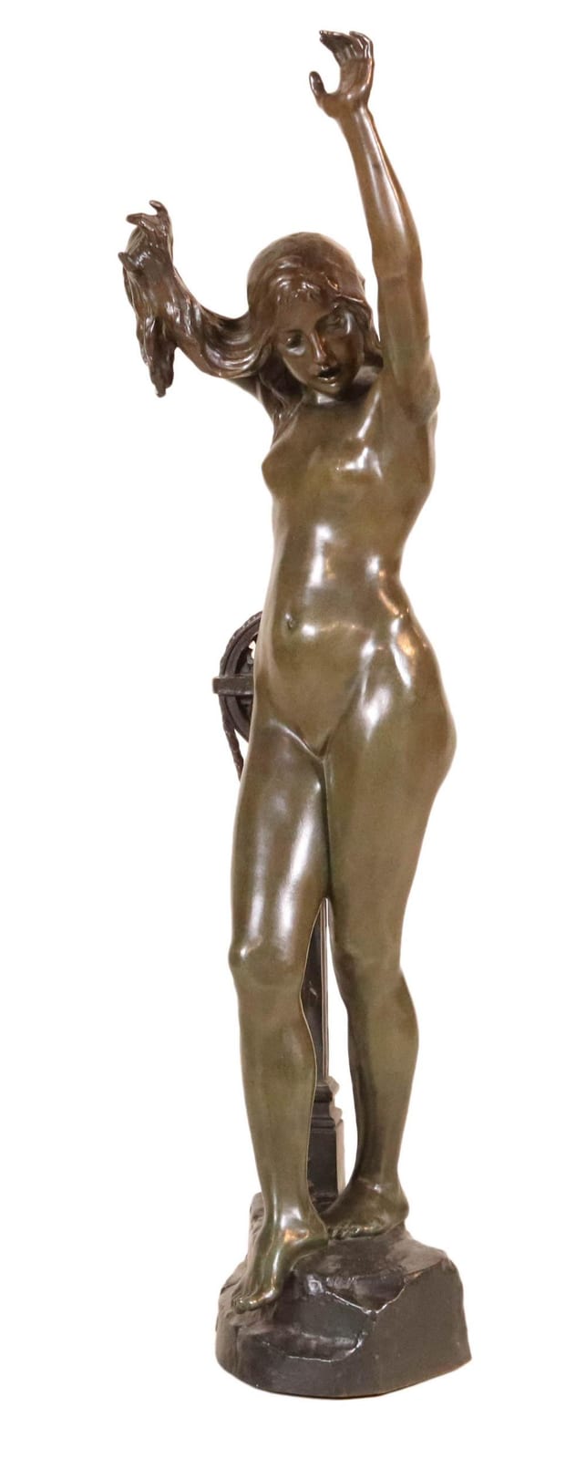 Isidore de Rudder comparable auction result: isidore de rudder bronze rebecca at the well