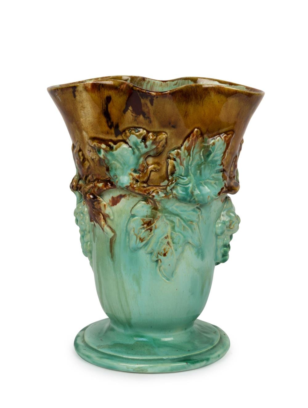 Una Deerborn comparable auction result: una deerborn 1882 1972 a vine decorated glazed earthenware vase