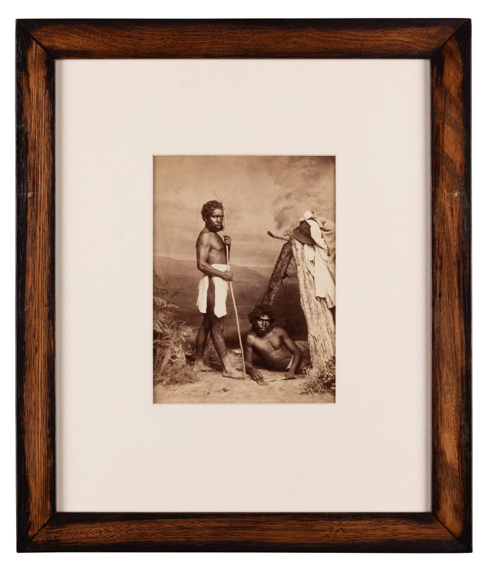 john william lindt 1845 1926 two aboriginals and hut · Gibson's · 2022-08-28 John William Lindt comparable auction result: john william lindt 1845 1926 two aboriginals and hut