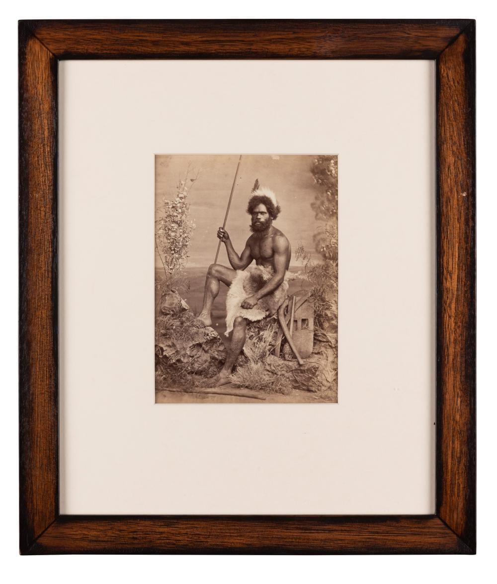 john william lindt 1845 1926 seated aboriginal with spear · Gibson's · 2022-08-28 John William Lindt comparable auction result: john william lindt 1845 1926 seated aboriginal with spear