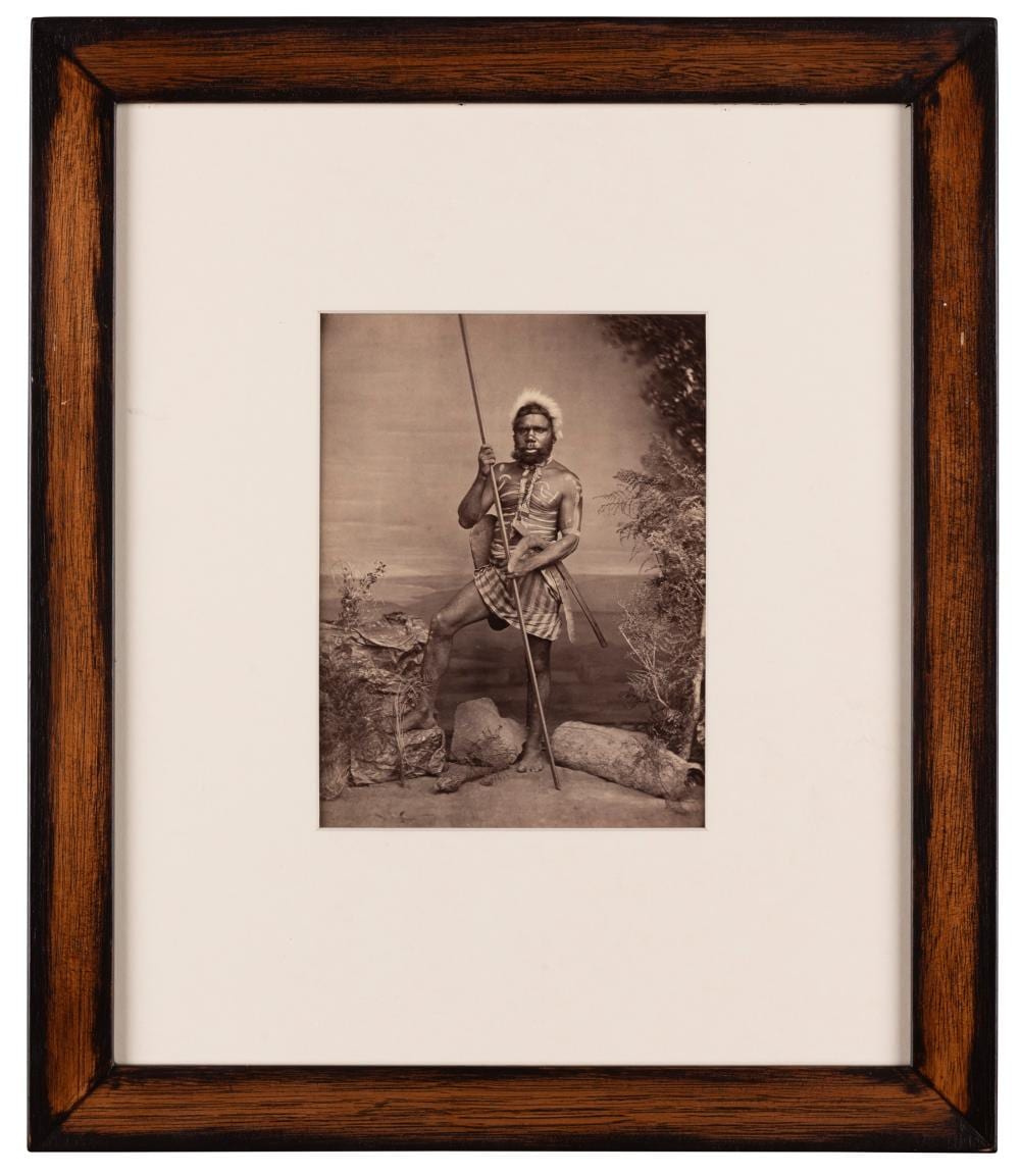 john william lindt 1845 1926 aboriginal with spear and boomerangs · Gibson's · 2022-08-28 John William Lindt comparable auction result: john william lindt 1845 1926 aboriginal with spear and boomerangs