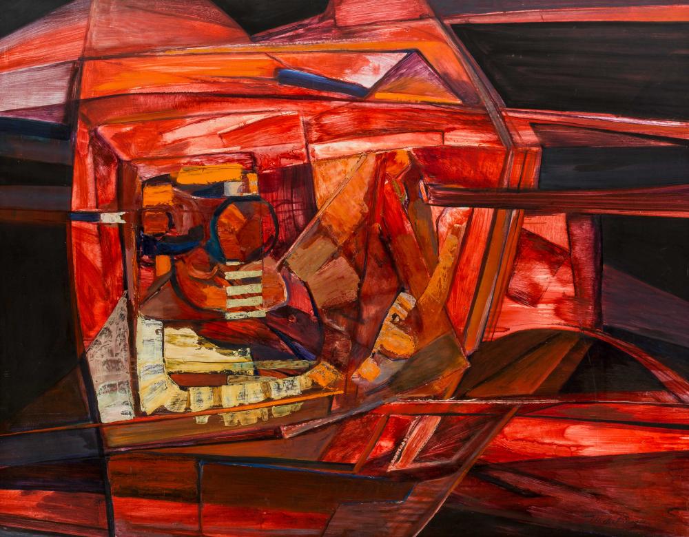 Hannes Du Plessis comparable auction result: hannes du plessis sa 1941 2004 oil abstract signed 113 x 140