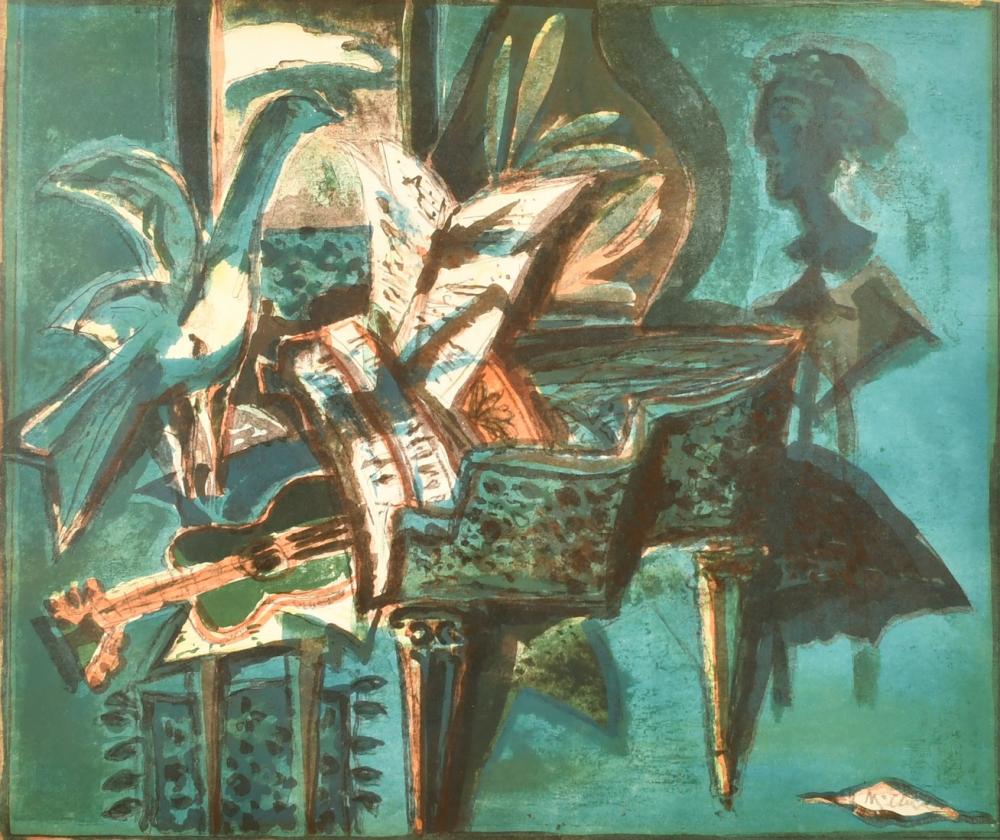 David McClure comparable auction result: david mcclure 1926 1998 moonlight sonata screen print numbered 10 12 inscribed and signed in pencil 2