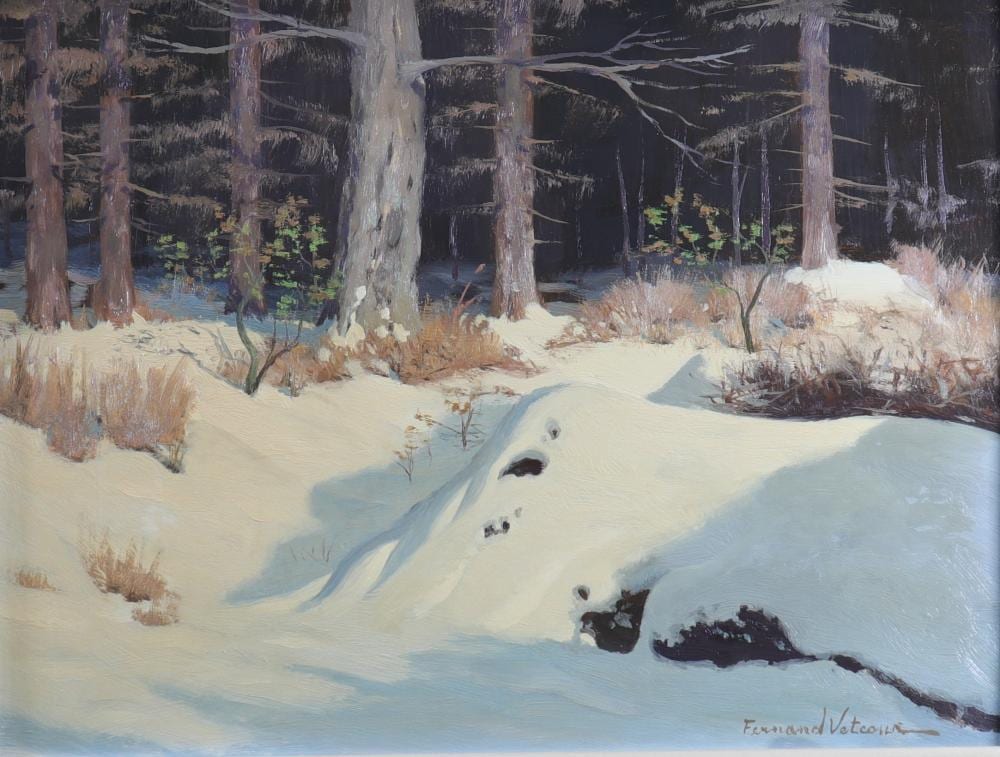 Fernand Vetcour comparable auction result: fernand vetcour 1908 2001 oil landscape under the snow
