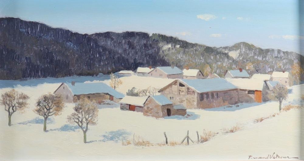 Fernand Vetcour comparable auction result: fernand vetcour 1908 2001 oil landscape under the snow