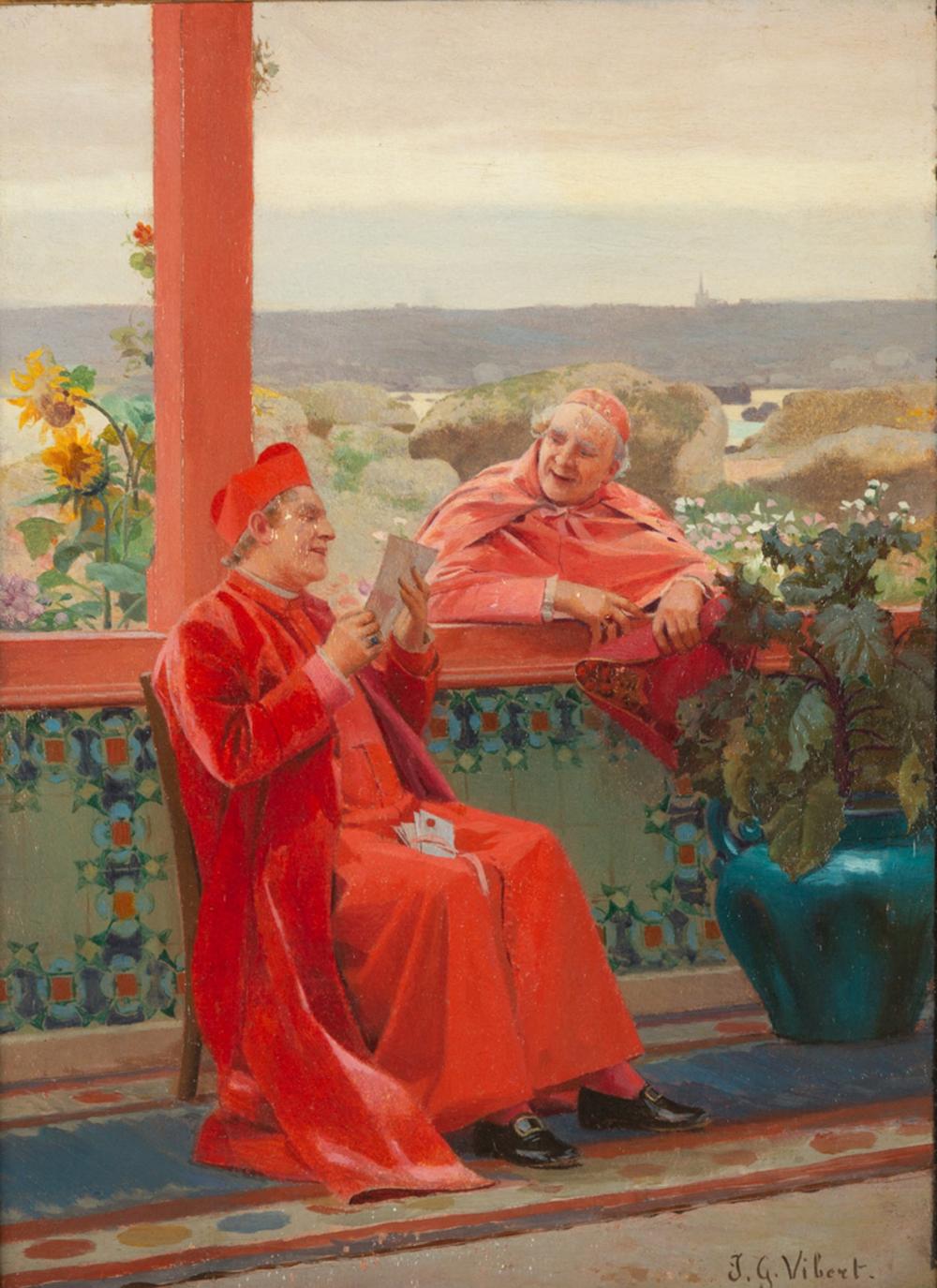 jehan georges vibert french 1840 1902 two cardinals · Cottone Auctions · 2022-09-23 Jehan Georges Vibert comparable auction result: jehan georges vibert french 1840 1902 two cardinals