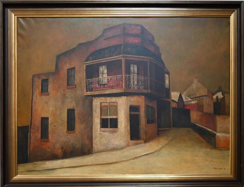John Lennox comparable auction result: john lennox old shop sydney 1972 oil on canvas signed lower right 74 x 100cm frame size 80 x 112cm