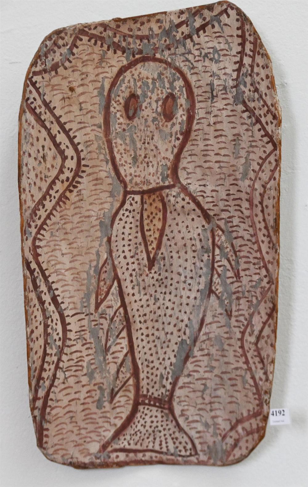 WAIGAN DJANGHARA comparable auction result: waigan djanghara ghost fish 1950 natural earth pigments on bark inscribed with artist s name and title on label verso 51 x 28cm