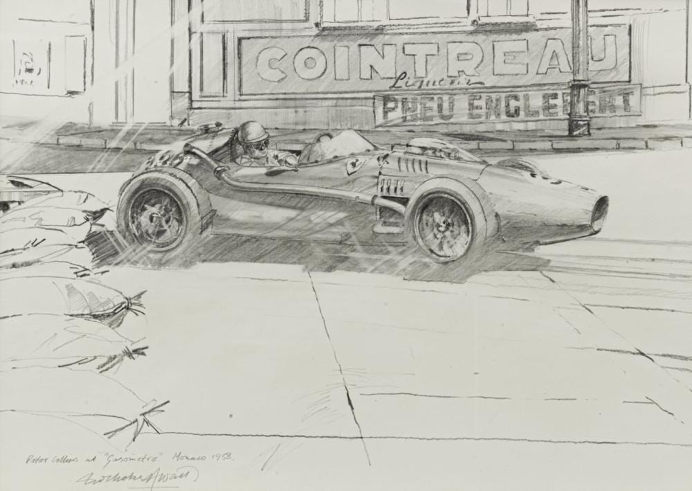 Nicholas Watts comparable auction result: nicholas watts british 1947 peter collins at gasometre monaco 1958