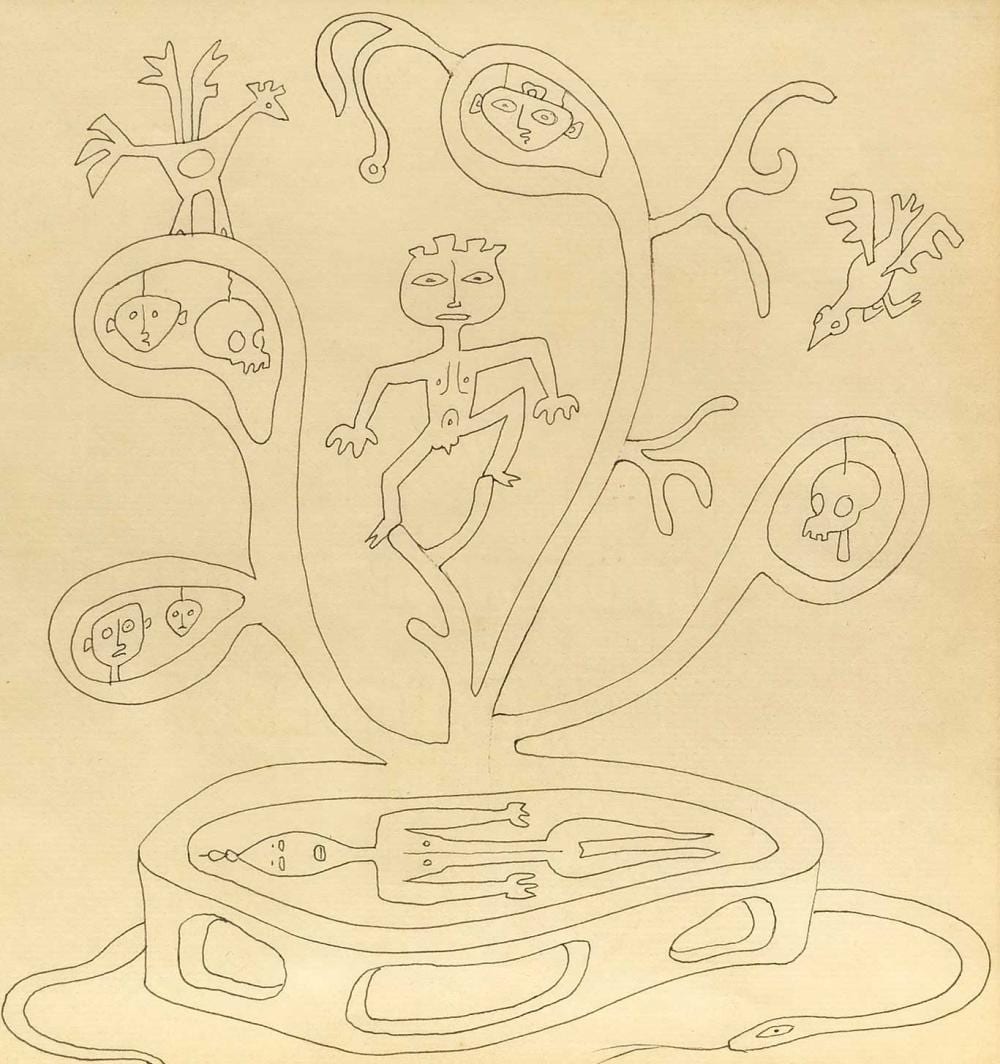 John Dronsfield comparable auction result: john dronsfield sa 1900 1951 2 x ink drawings abstract figures 19 x 18 each