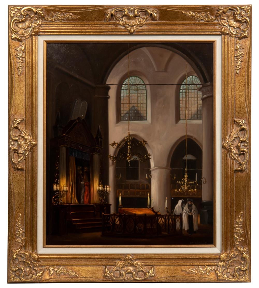 Jan Fredrik Johannes Nagtegaal comparable auction result: jan nagtegaal dutch 1912 2000 synagogue oil on canvas