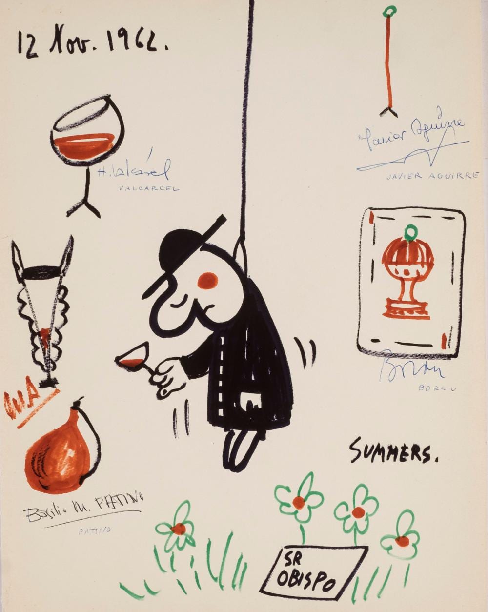 summers signed drawing · Duran Arte y Subastas · 2022-09-28 Javier Benito Carvajales comparable auction result: summers signed drawing