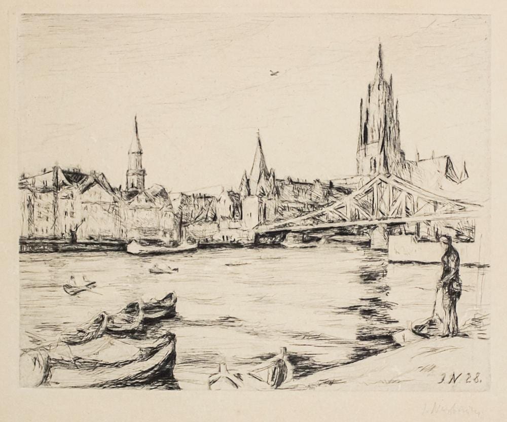 Jakob (1873) Nußbaum comparable auction result: jakob nussbaum german israeli 1873 1941 city scape etching 1928