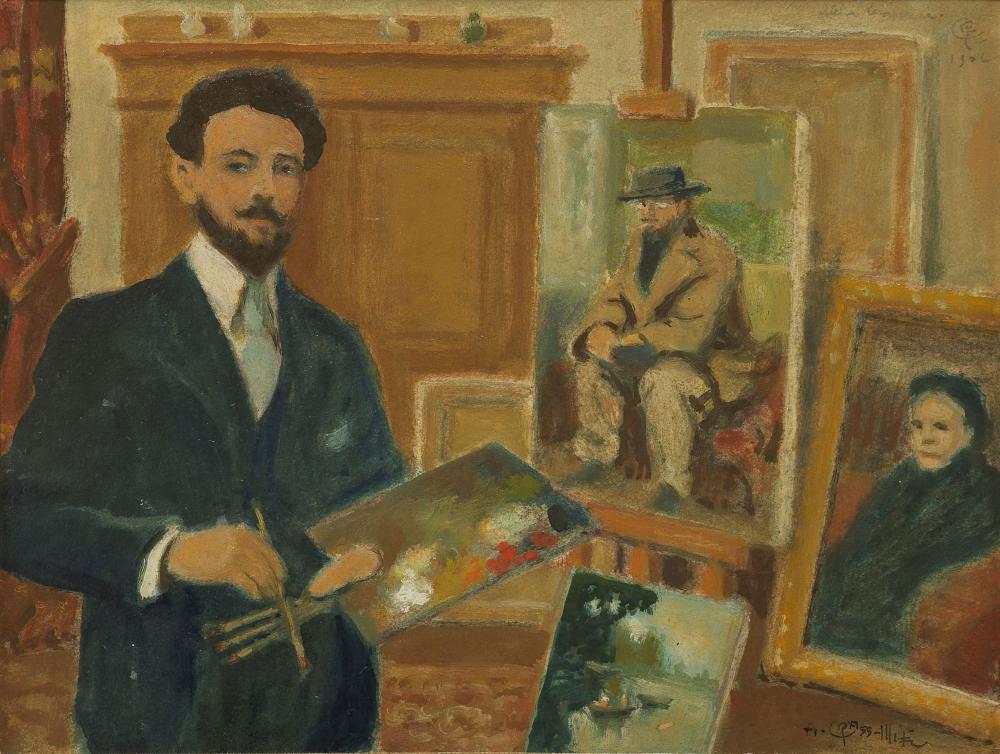 Augustin Grass-Mick comparable auction result: augustin grass mick 1873 1963 le peintre lempereur dans son atelier huil