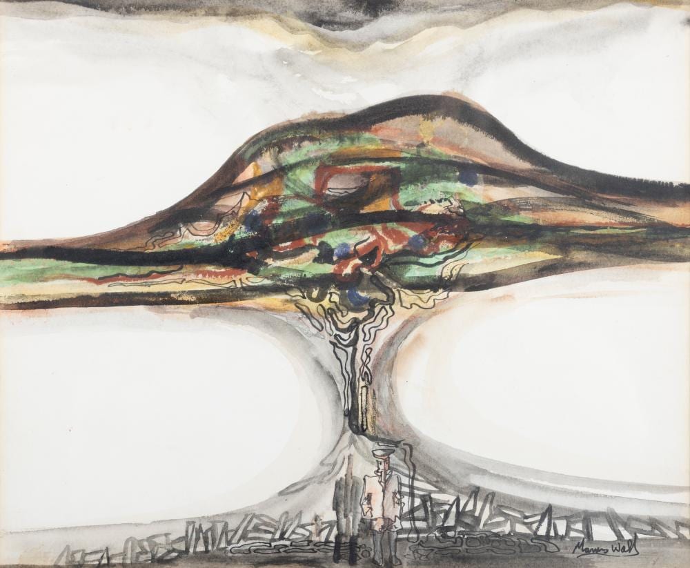 manus walsh b 1940 island dusk watercolour 23 x 28cm 9 x 11 signed · Adam's · 2022-09-28 Manus Walsh comparable auction result: manus walsh b 1940 island dusk watercolour 23 x 28cm 9 x 11 signed