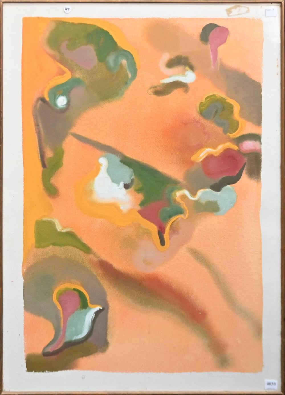 Frank Werther comparable auction result: frank werther kurnalpi n 24 1971 watercolour and gouache signed and dated lower right 69 x 47cm frame size 78 x 57cm