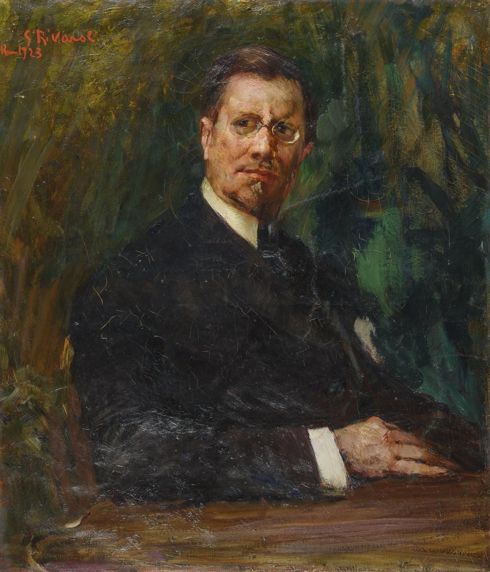 Giuseppe Rivaroli comparable auction result: oil portrait by giuseppe rivaroli
