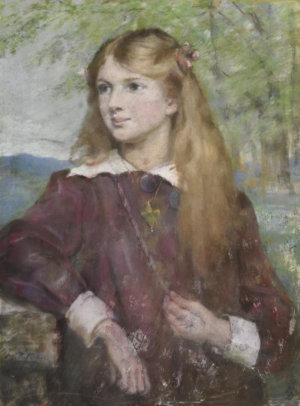 M. E. Kindon comparable auction result: pair of pastel portraits by mary evelina kindon
