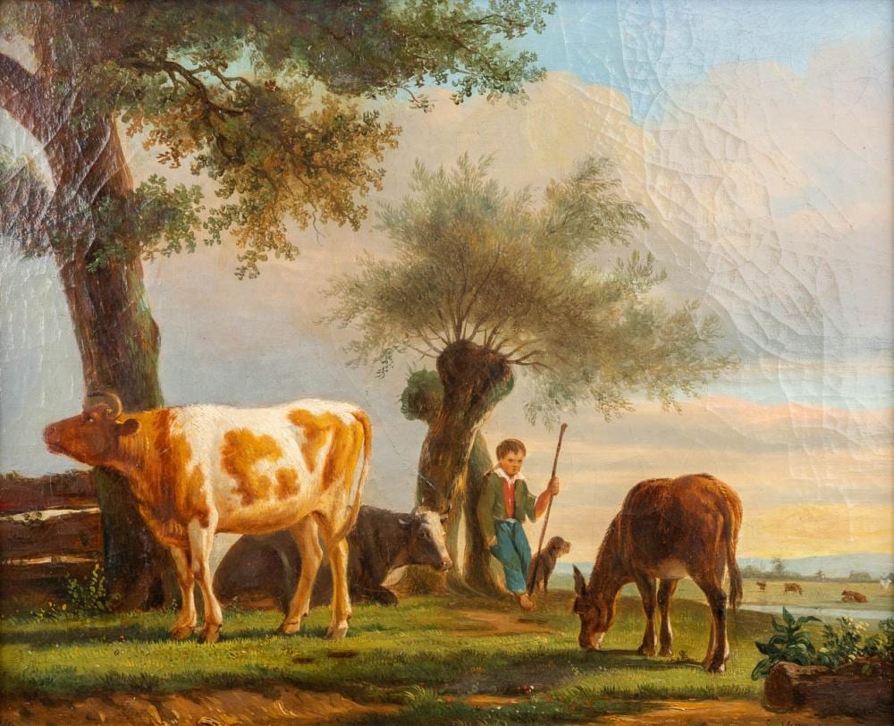 louis pierre verw e 1807 1877 landscape with cows oil on panel w 45 x h 37 cm · Flanders Auctions · 2022-09-21 Louis Pierre Verwée comparable auction result: louis pierre verw e 1807 1877 landscape with cows oil on panel w 45 x h 37 cm