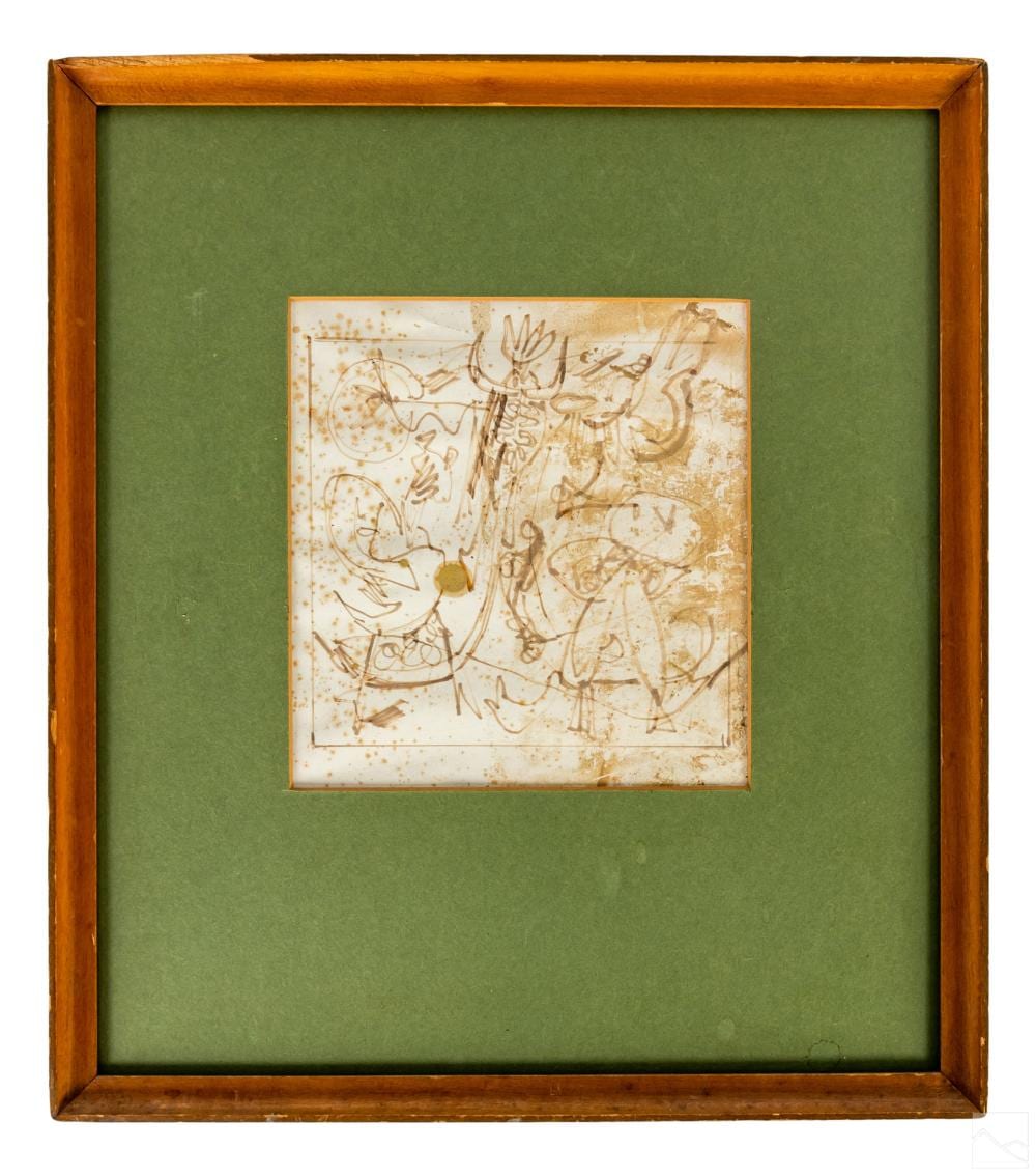Jack Wolfe comparable auction result: jack wolfe 1924 2007 modern abstract ink drawing
