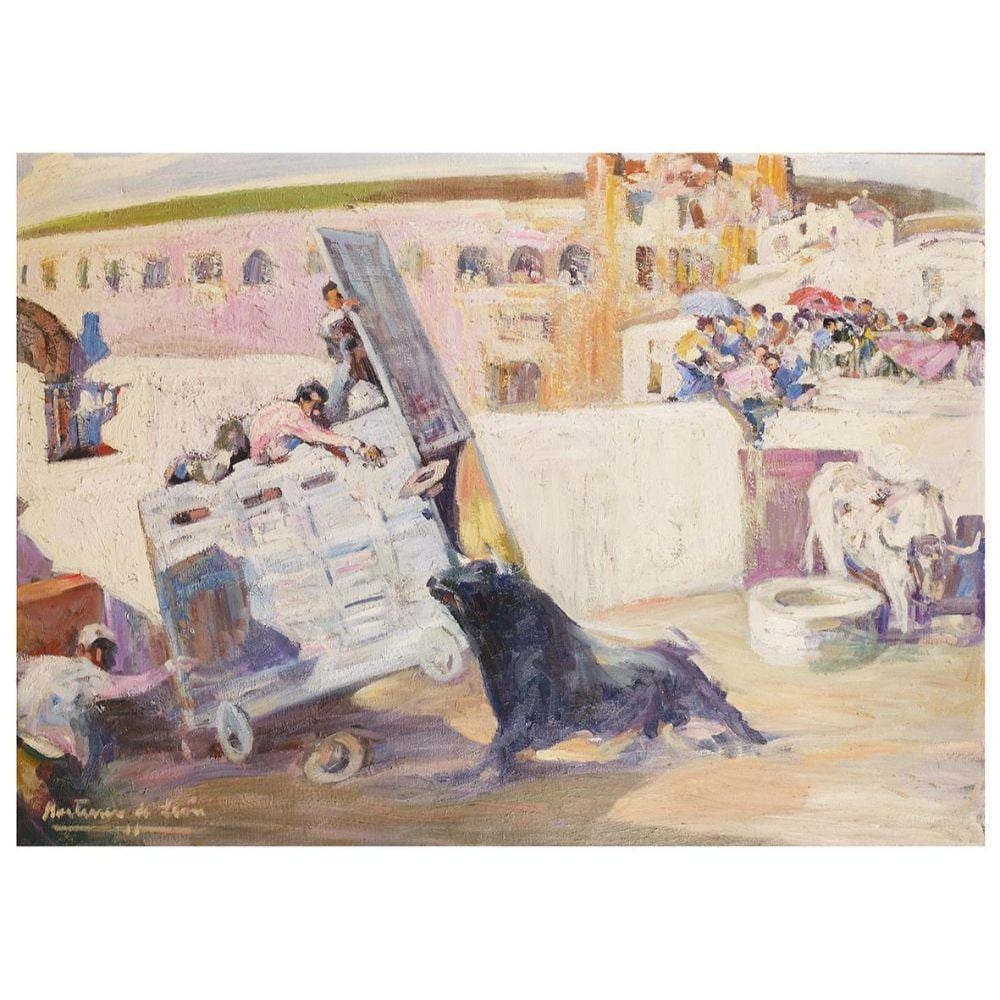 Andres Martinez de Leon comparable auction result: escena taurina