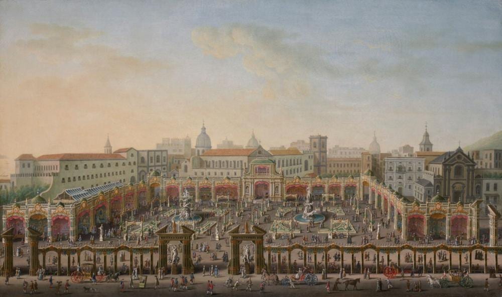 Antonio Joli comparable auction result: antonio joli modena c 1700 1777 naples naples piazza trieste e trento w