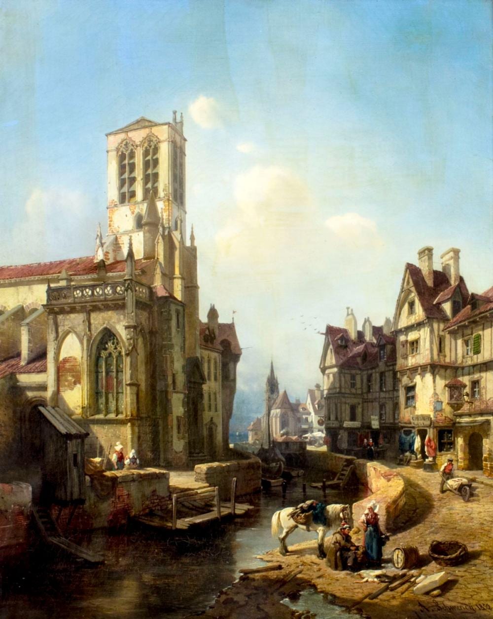 Albert Schwendy comparable auction result: albert schwendy german 1820 1902 oil painting antique