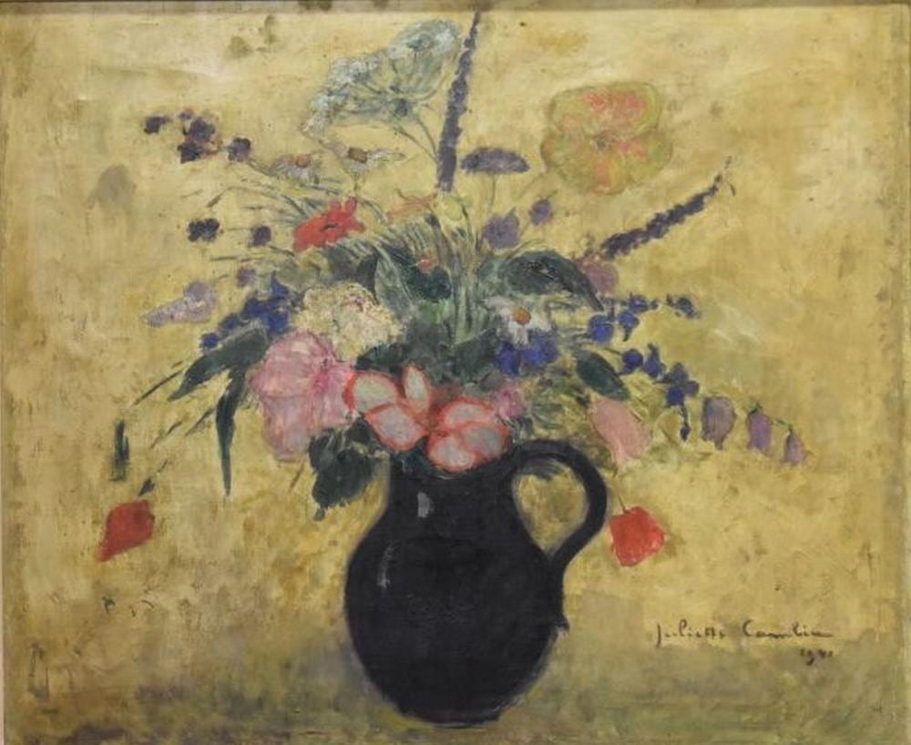 Juliette Cambier comparable auction result: juliette cambier 1879 1963 nature morte au pot noir huile sur