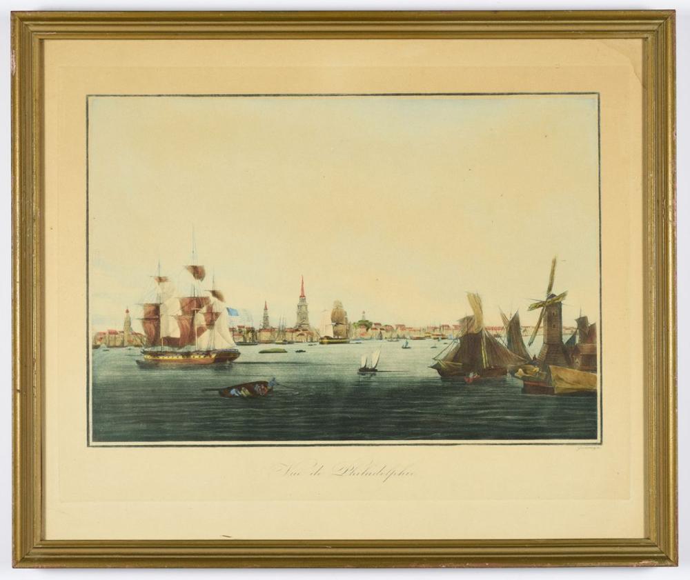 Ambroise Louis Garneray comparable auction result: ambroise louis garneray french 1783 1857 vue de philadelphia a k a view of philadelphia pennsylvania hand colored lithograph