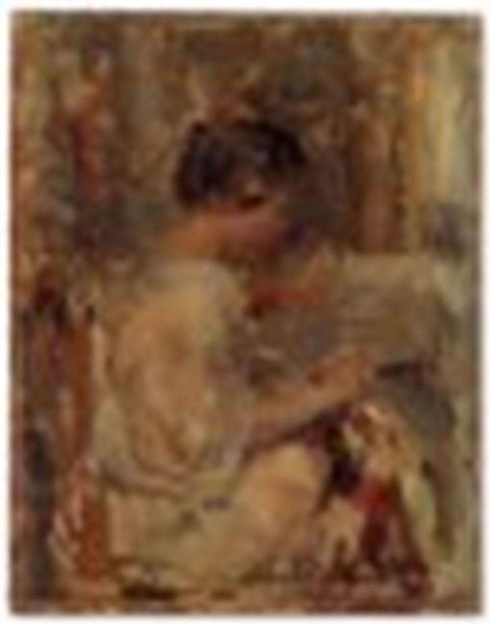 Albert Roelofs comparable auction result: albert roelofs 1877 1920 embroidery oil on panel 18 x 14 cm