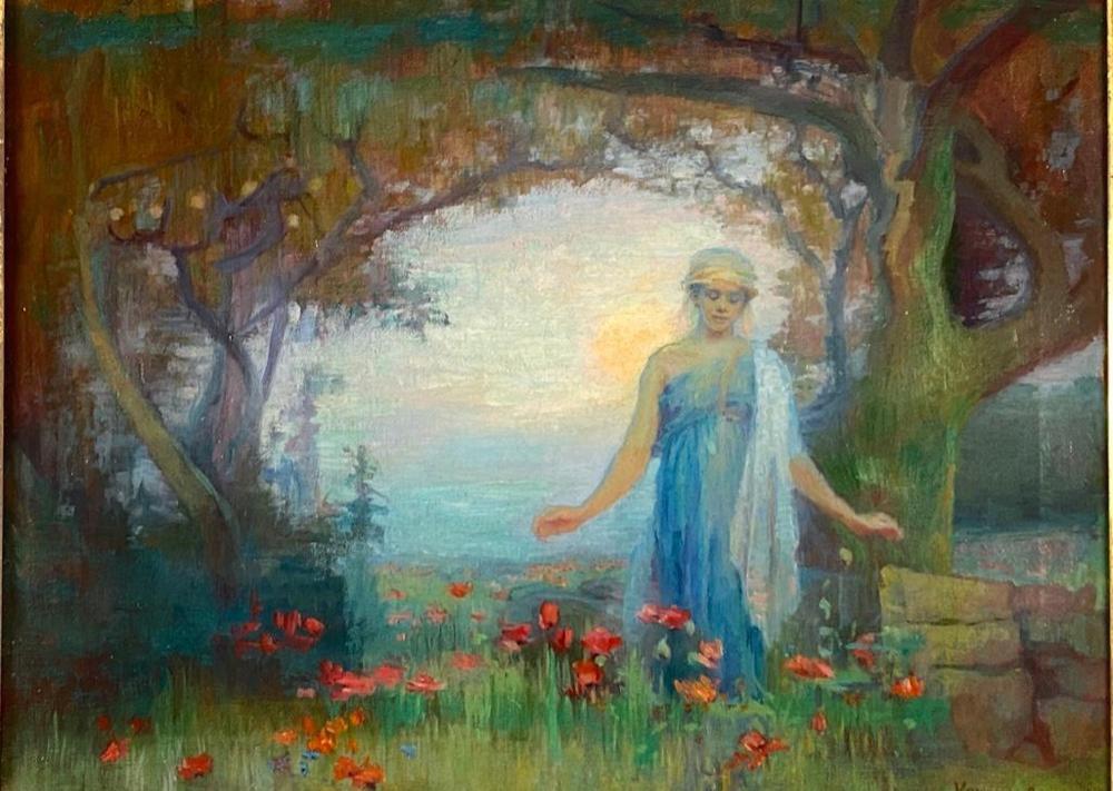 kenyon cox oil serenity · Neue Auctions · 2022-09-24 Kenyon Cox comparable auction result: kenyon cox oil serenity