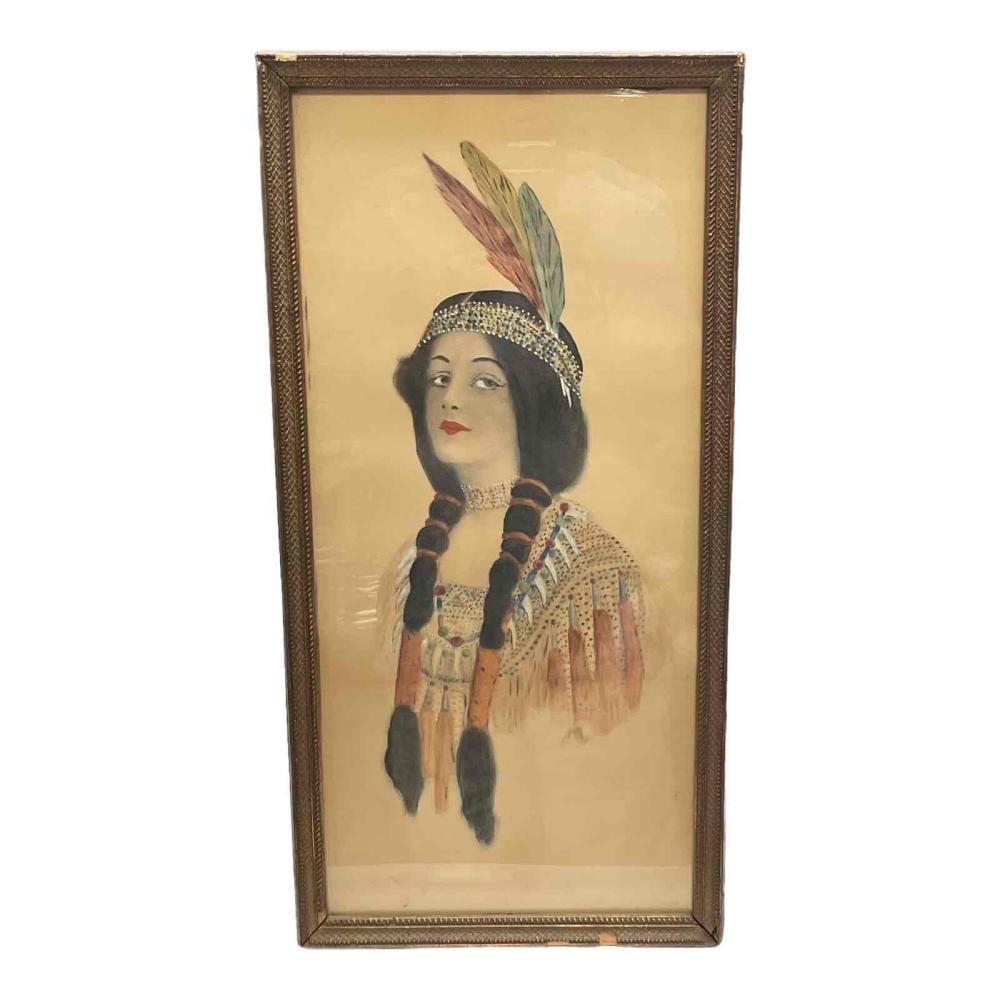 Archie Gunn comparable auction result: archie gunn 1863 1930 native american indian woman