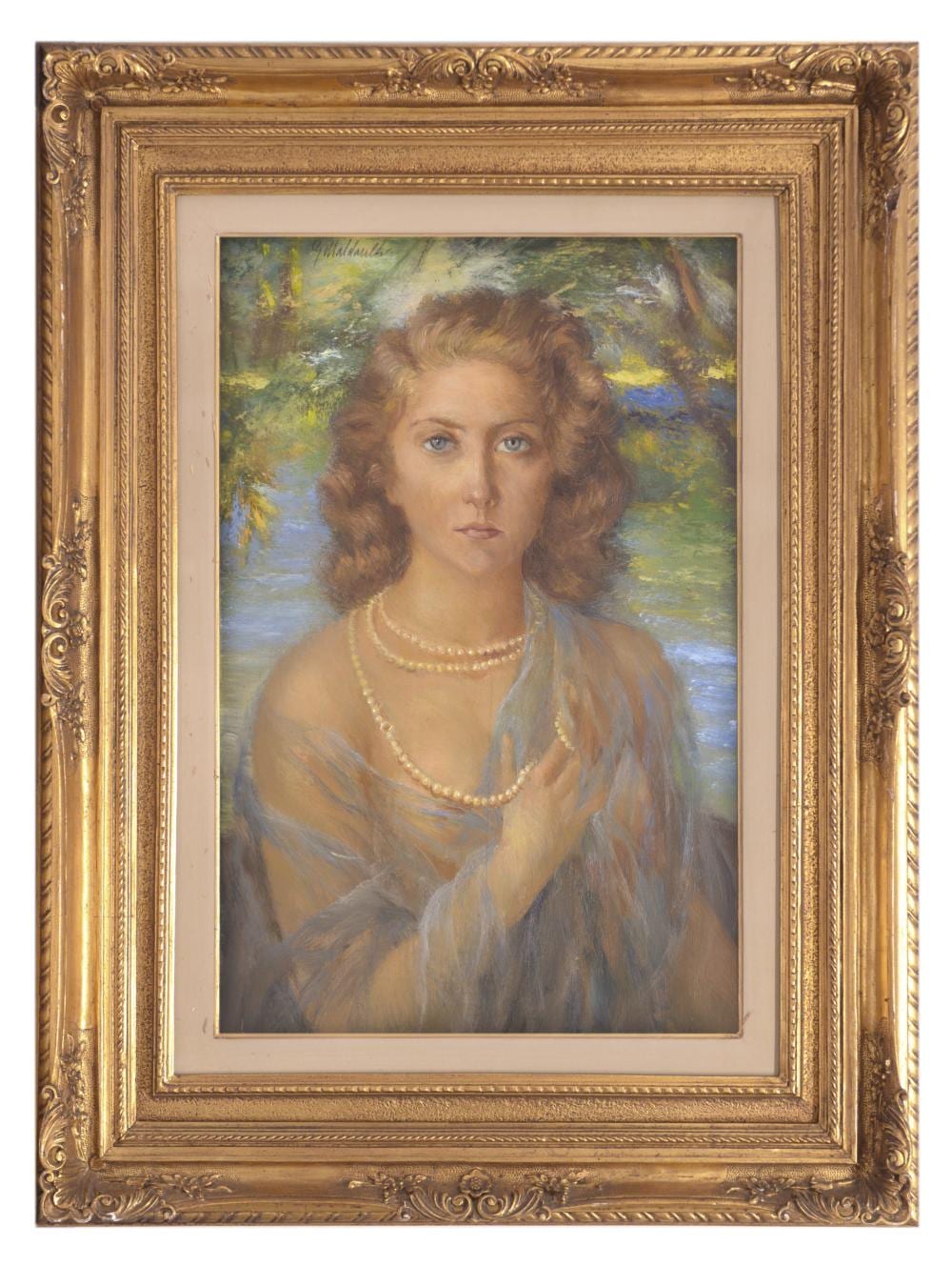 Giuseppe Maldarelli comparable auction result: giuseppe maldarelli ritratto di signora con collana di perle