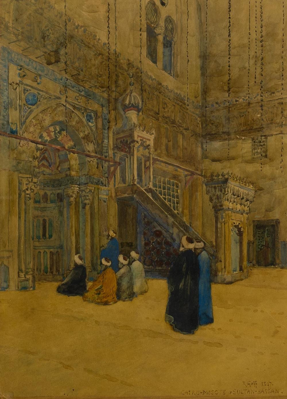 Robert Charles Goff comparable auction result: robert charles goff british 1837 1922 watercolour sultan hassan signed titled dated 1897 35 x 25