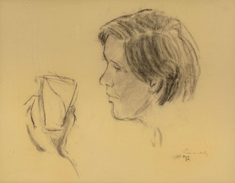 Jean Welz comparable auction result: jean welz sa 1900 1975 charcoal refreshment signed dated 74 45 x 58