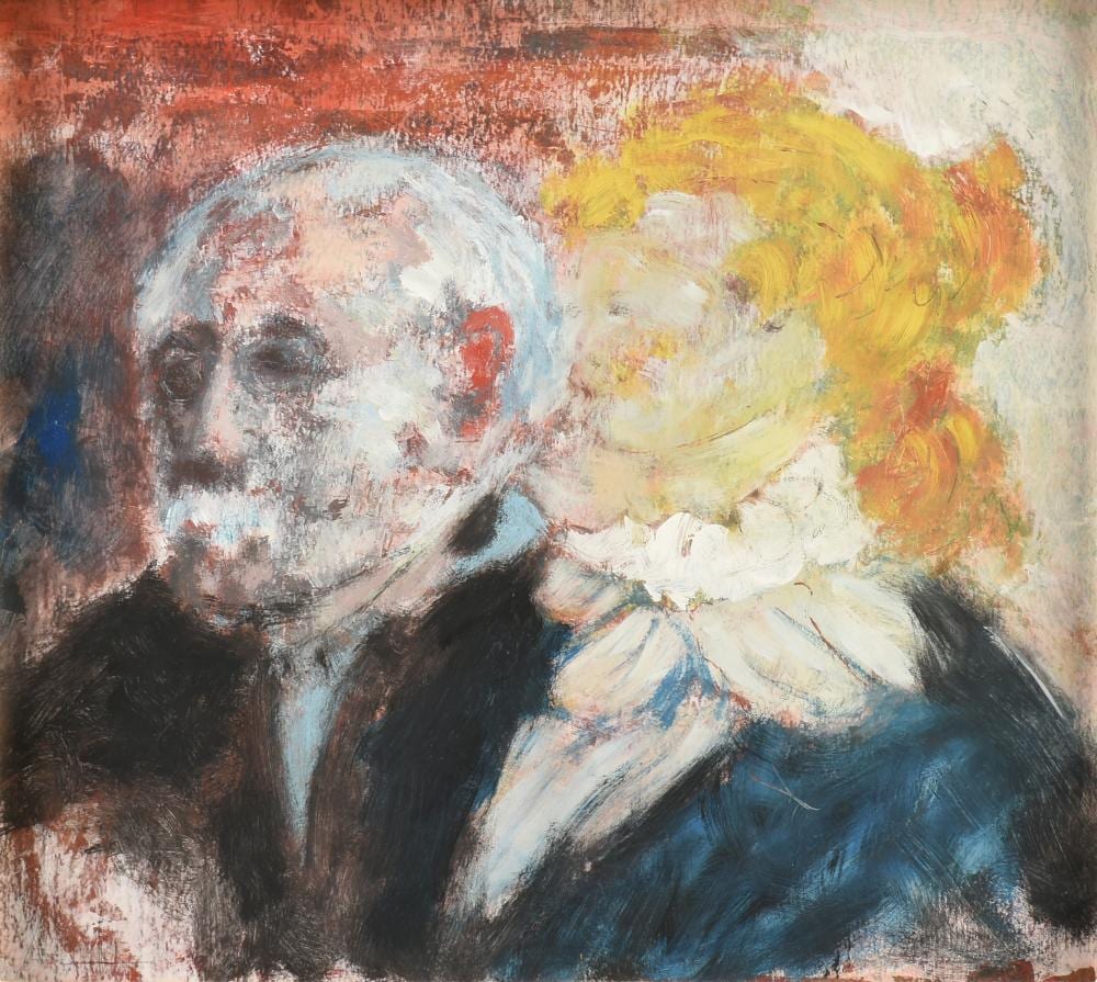 Gustavo Arias Murueta comparable auction result: gustavo arias murueta mexican 1923 2019 a painting couple at the theater 20th century