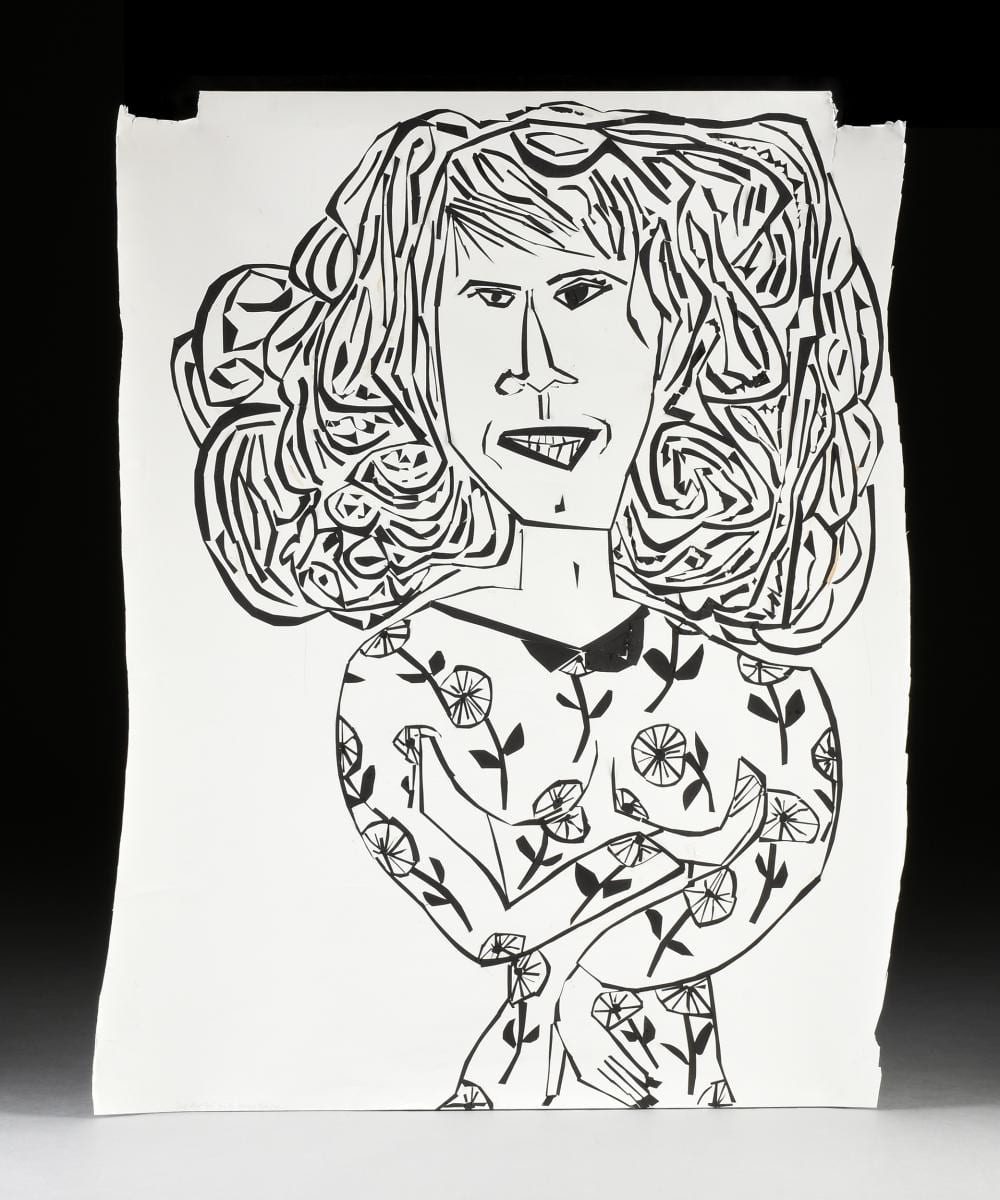 Martin Maloney comparable auction result: martin maloney british b 1961 a paper collage girl about town 2000