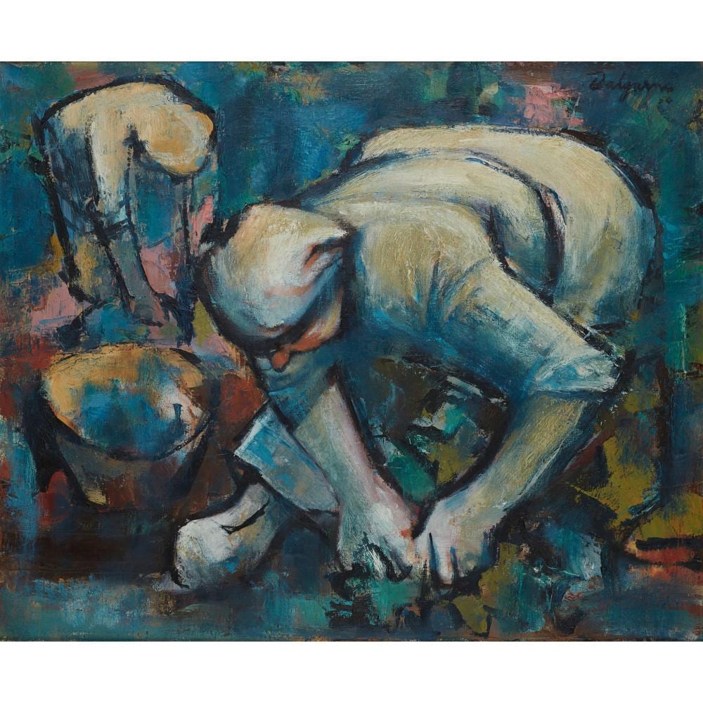 Roy Dalgarno comparable auction result: roy dalgarno australian 1910 2001 washerwoman 1954