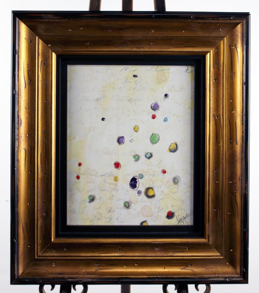 TIM YANKE ABSTRACT PEBBLES AND MARBLES PAINTING sold by Converse Auctions, lot 364 — auction record photograph