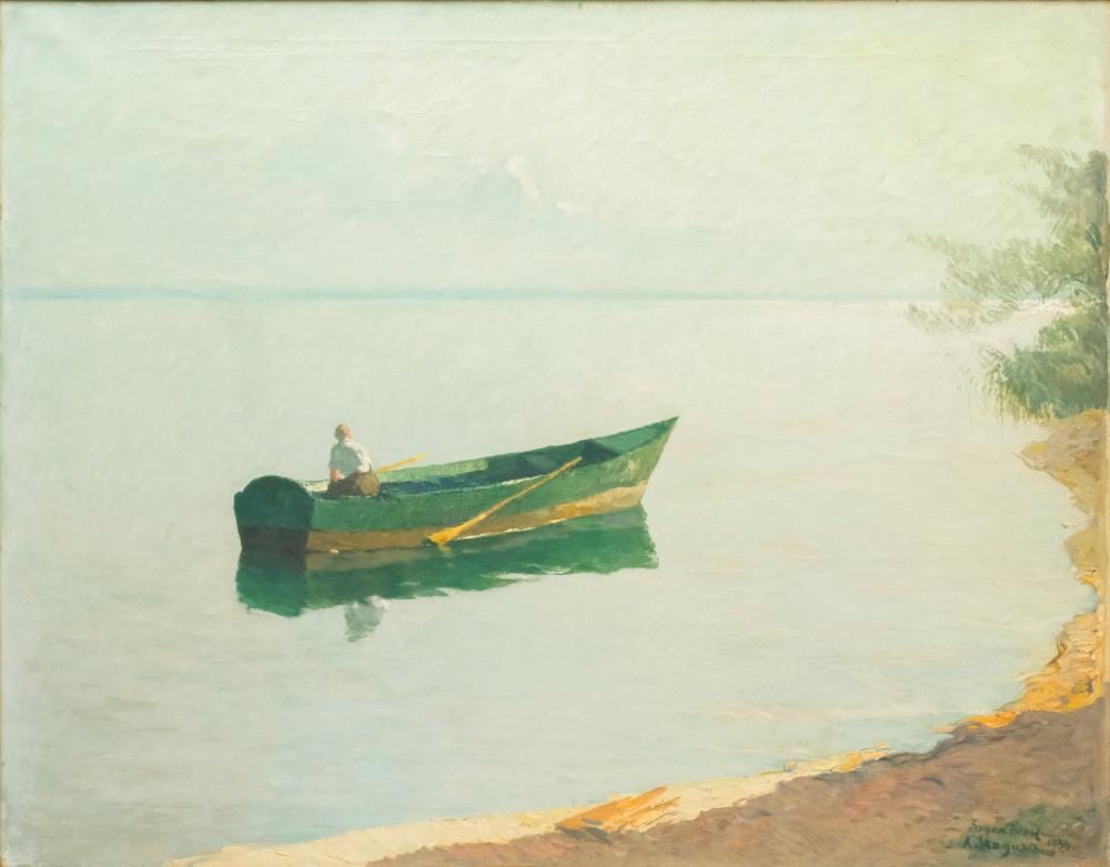 Albert Stagura comparable auction result: albert stagura alone on the water