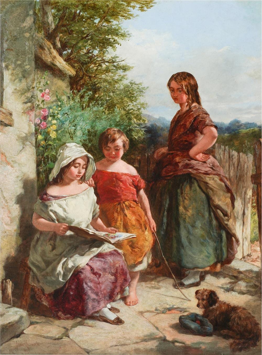 James Curnock comparable auction result: james curnock 1812 1870 the reading lesson