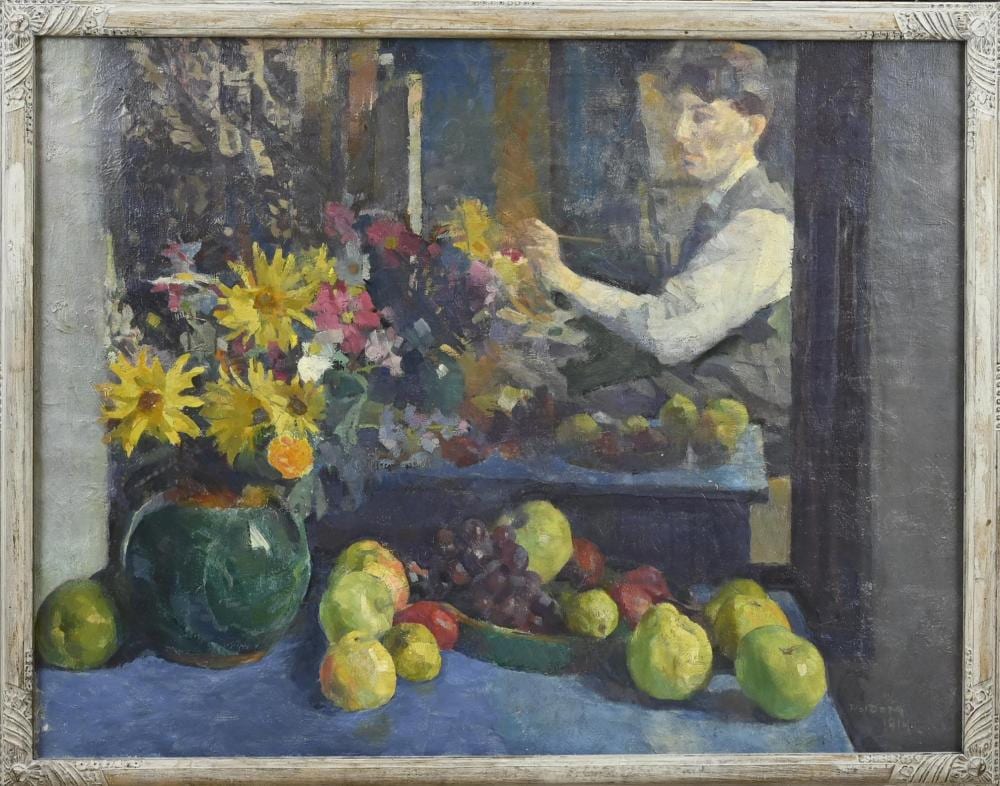 Paul Dom comparable auction result: paul dom still life in mirror image