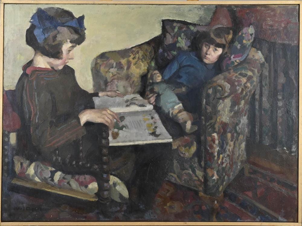 Paul Dom comparable auction result: paul dom two girls in interior