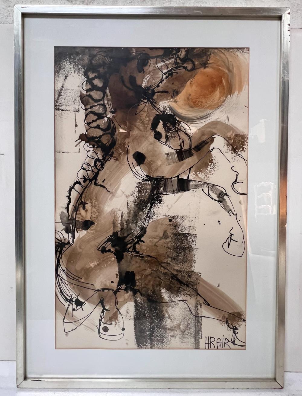 Hrair Diarbekirian comparable auction result: hrair diarbekirian lebanon 1946 acrylic and pen painting on paper