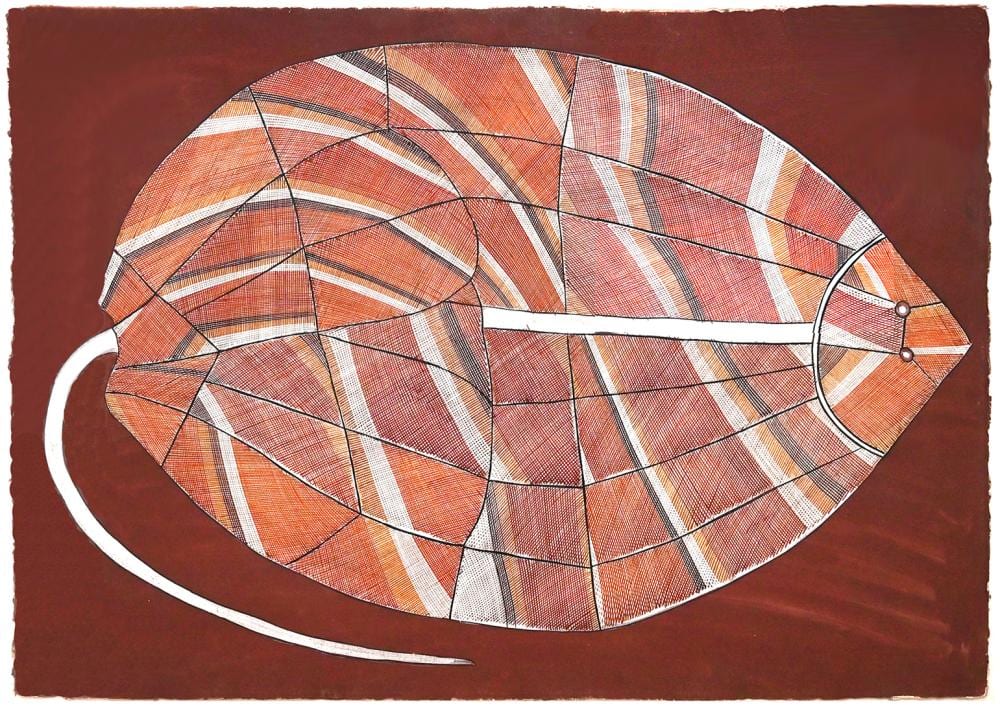 John Mawurndjul comparable auction result: john mawurndjul stingray 2008