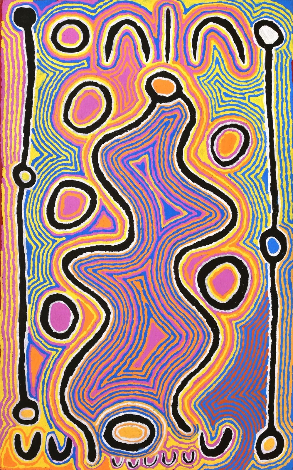 Judy Napangardi Watson comparable auction result: judy napangardi watson mina mina jukurrpa 2004