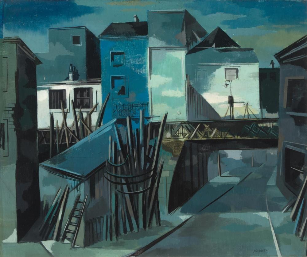 Walter Nessler comparable auction result: walter nessler leipzig 1912 2001 london the moonlit streets of camden town