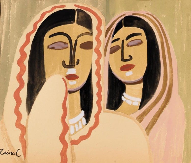 Zainul Abedin comparable auction result: zainul abedin 1914 1976 two women
