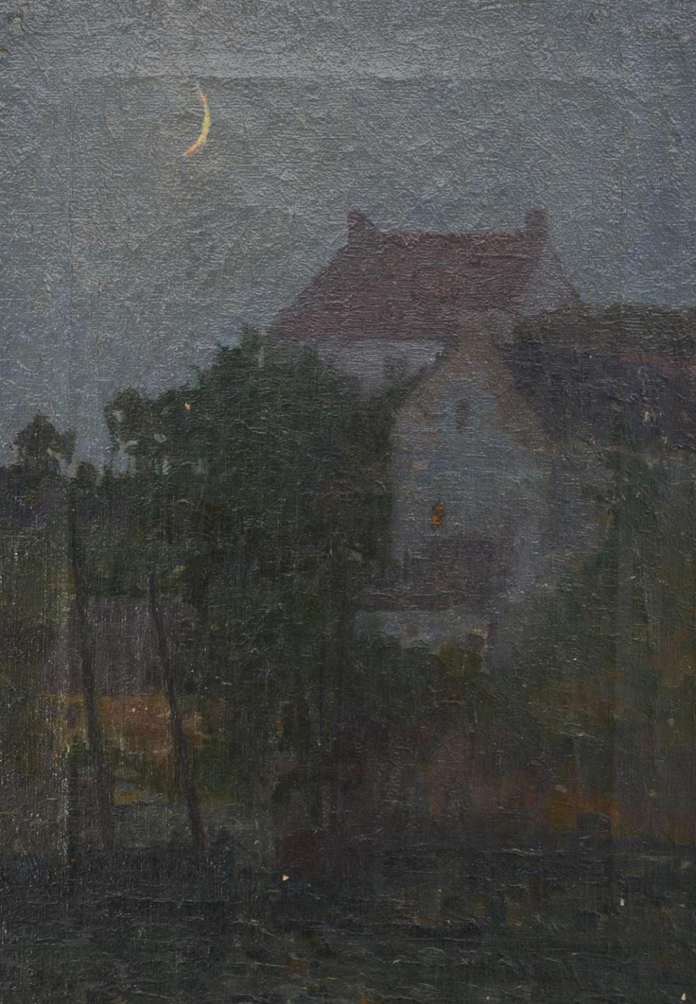 James Bolivar Manson comparable auction result: james bolivar manson british 1879 1945 moonlit houses river and boats