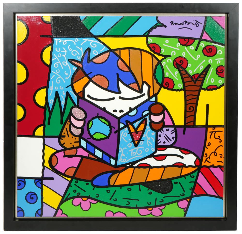 Romero Britto 'Journey' Original Acrylic Painting sold by Abington Auction Gallery, lot 43 — auction record photograph